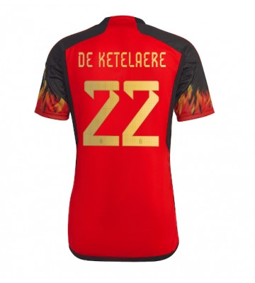 Maillot de foot Belgique Charles De Ketelaere #22 Domicile Monde 2022 Manches Courte
